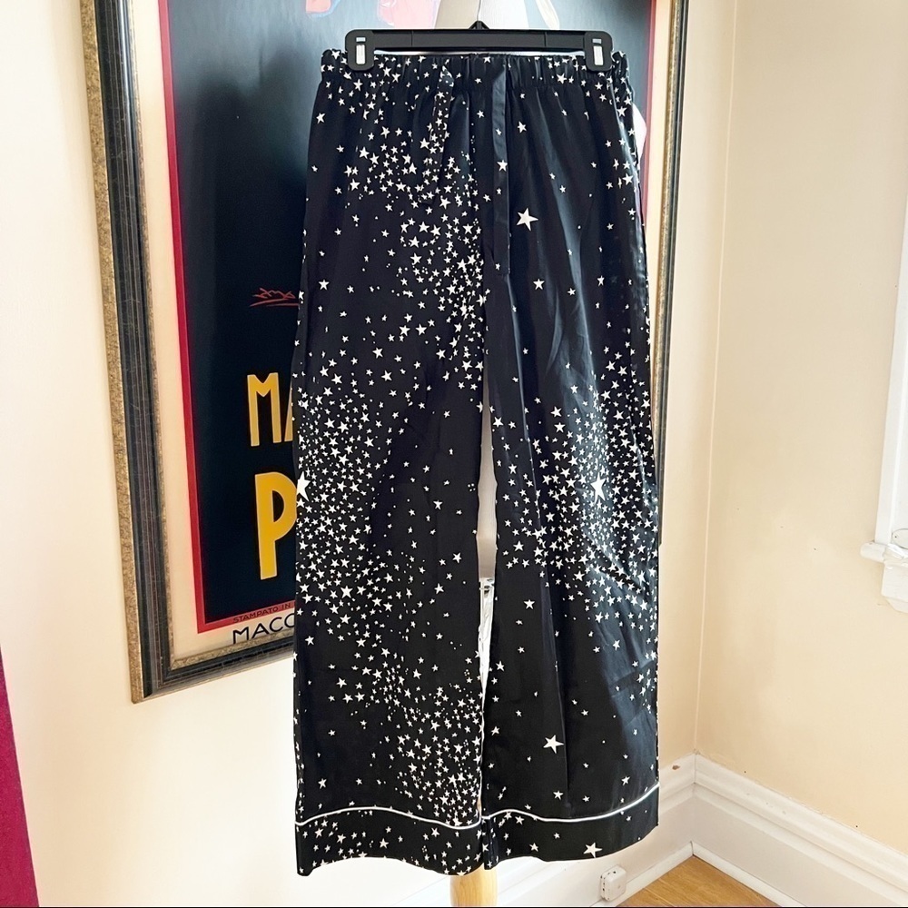Chalmers: Black and White Star Drawstring PJ Pants Size XS